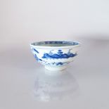 A CHINESE BLUE AND WHITE ‘LANDSCAPE’ BOWL, QING DYNASTY, QIANLONG, 1735 – 1796 Painted to the