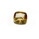 A 15CT CITRINE A faceted oval citrine