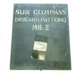 A BOXED BRITISH HOWARD PATTERN MK2 SUN COMPASS Complete in its box of issue