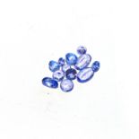 A PARCEL OF 3.40CT SAPPHIRES ten oval sapphires