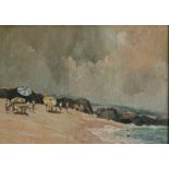 Marge Maggs (South African 1940-) NORTH DURBAN BEACH signed; titled on the reverse oil on canvas
