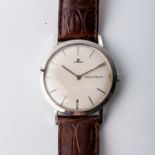 A GENTLEMAN'S JAEGER-LECOULTRE WATCH, CIRCA 1980 the circular round 32mm dial with baton hour