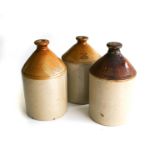 THREE SOUTH AFRICAN BEER POTS With impressed mark, one gallon, made in Vereeniging South Africa,