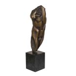 MAUREEN LANGLEY (South African 1931 - ): A BRONZE FIGURE OF A MALE Signed with the artist's