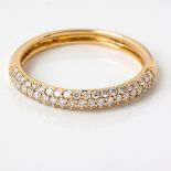 A DIAMOND HALF ETERNITY RING, BROWNS