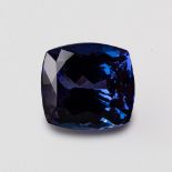 AN UNMOUNTED TANZANITE