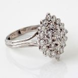 A DIAMOND CLUSTER RING