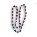 A DIAMOND AND IOLITE NECKLACE