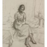 DRAWING OF A SEATED LADY