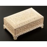 AN INDIAN IVORY CASKET, EARLY 20TH CENTURY