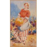 WOMAN HOLDING A PUMPKIN