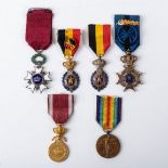 AN ASSORTED COLLECTION OF SIX BELGIAN MEDALS