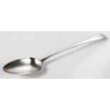 A GEORGE III SILVER OLD ENGLISH PATTERN BASTING SPOON, RICHARD POULDEN, LONDON, 1819