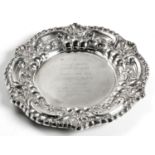 A PORTUGUESE SILVER PLATE