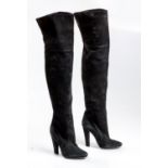 A PAIR OF JIMMY CHOO THIGH-HIGH BOOTS