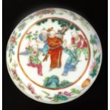 A CHINESE FAMILLE ROSE ‘BOYS’ SEAL-PASTE BOX AND COVER, REPUBLIC PERIOD, 1912 – 1949