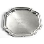 A GEORGE V SILVER TRAY, K AND L, BIRMINGHAM, 1934