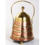 A DUTCH COPPER AND BRASS-BANDED DOOFPOT PEAT BUCKET, 19TH CENTURY