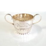 A VICTORIAN SILVER PORRINGER, WALKER AND HALL, SHEFFIELD, 1899