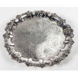 A GEORGE IV SILVER SALVER, S.C. YOUNGE AND CO, SHEFFIELD, 1825
