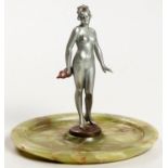 AN ART DECO SILVERED BRONZE NUDE, CIRCA 1925