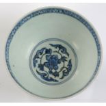 A CHINESE BLUE AND WHITE ‘LOTUS’ BOWL, MING DYNASTY, WANLI 1573 – 1619
