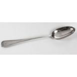 AN EDWARDIAN SILVER OLD ENGLISH PATTERN BASTING SPOON, HOLLAND, ALDWINCKLE AND SLATER, LONDON,