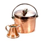 A COPPER POT AND COVER