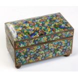 A CHINESE CLOISONNÉ ‘MILLE FLEURS’ CASKET, REPUBLIC PERIOD, 1912 – 1949