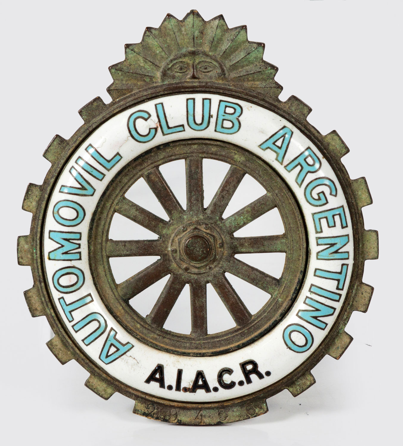 AN AUTOMOVIL CLUB ARGENTINO A.I.A.C.R. TYPE 2C GRILL BADGE 1930 – 1946