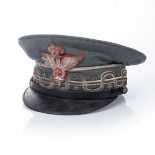 A WWII ITALIAN ARMY DIVISION GENERAL'S PEAK CAP