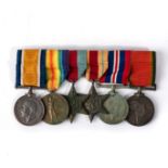 A GROUP OF SIX WWI & WWII SOUTH AFRICAN MEDALS