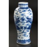 A CHINESE BLUE AND WHITE ‘DRAGON’ VASE, QING DYNASTY, 19TH CENTURY