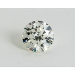 AN UNMOUNTED ROUND BRILLIANT-CUT DIAMOND