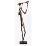 MICHAEL FLEISCHER (1915 -1991): BRONZE 'FLUTE PLAYER'