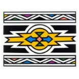 NDEBELE PATTERN WITH YELLOW