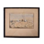 A WWII NORTH AFRICAN CAMPAIGN DESERT DRAWING TOMMY CAMP WESTERN DESERT