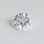 AN UNMOUNTED ROUND BRILLIANT-CUT DIAMOND