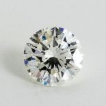 AN UNMOUNTED ROUND BRILLIANT-CUT DIAMOND