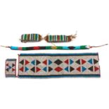 ZULU BEADWORK CONSISTING OF LARGE PANEL, WAISTBAND, ANKLETS