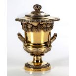 A GEORGE III SILVER GILT WINE COOLER, BENJAMIN SMITH II AND JAMES SMITH II FOR RUNDELL