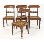 A SET OF FOUR CAPE STINKWOOD REGENCY CHAIRS