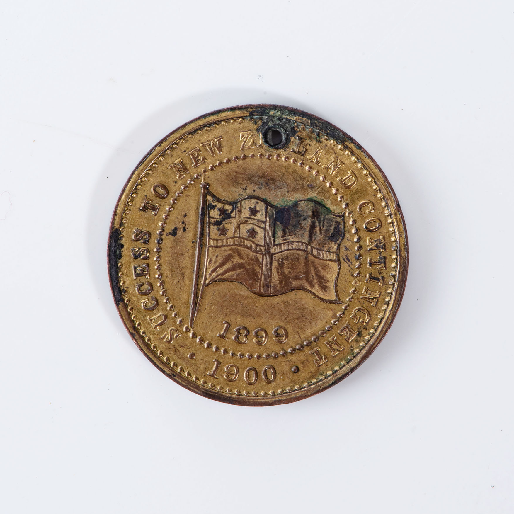 AN ANGLO BOER WAR NEW ZEALAND MEDALLION - Image 2 of 2