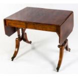 A REGENCY FLAME MAHOGANY PEMBROKE TABLE