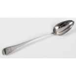 A GEORGE III SILVER OLD ENGLISH PATTERN BASTING SPOON, PETER, ANN AND WILLIAM BATEMAN