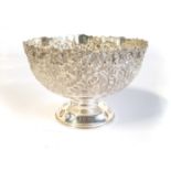 AN EGYPTIAN SILVER ROSE BOWL