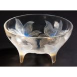 RENE LALIQUE: AN OPALESCENT AND FROSTED ‘LYS’ BOWL, DESIGNED 1924