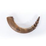 A 27TH FOOT ROYAL INNISKILLING FUSILIERS FRONTIER WARS POWDER HORN,