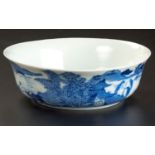 A CHINESE BLUE AND WHITE ‘LANDSCAPE’ BOWL, QING DYNASTY, 19TH CENTURY