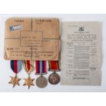 A GROUP OF FOUR WWII SOUTH AFRICAN MEDALS